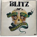 BLITZ LP 'VOICE OF A GENERATION'. Punk album here on Future Records from 1982 and in VG+ condition.