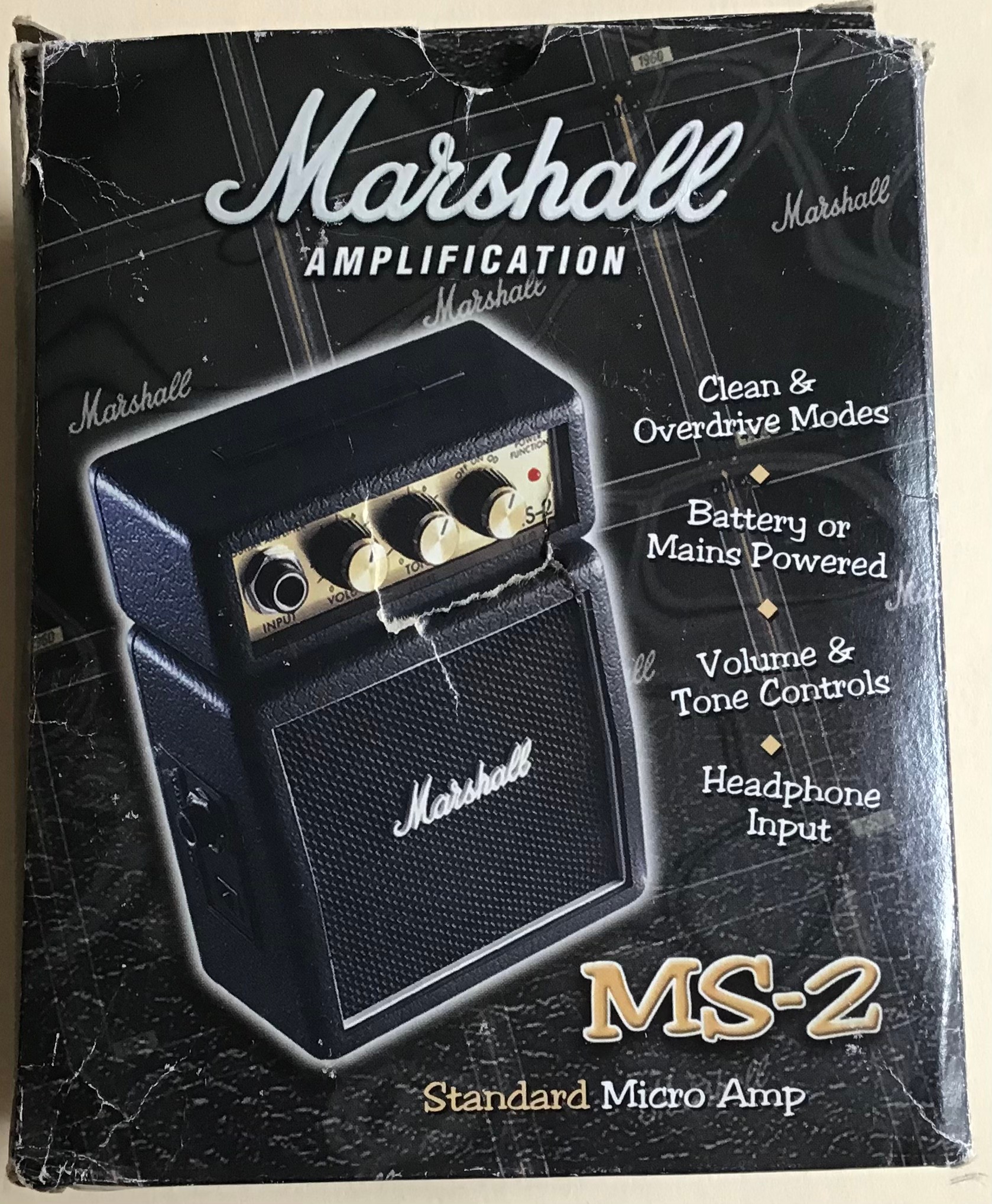 MARSHALL MICRO-AMP. Nice little boxed amplifier here model No.MS-2 which has not been used and can