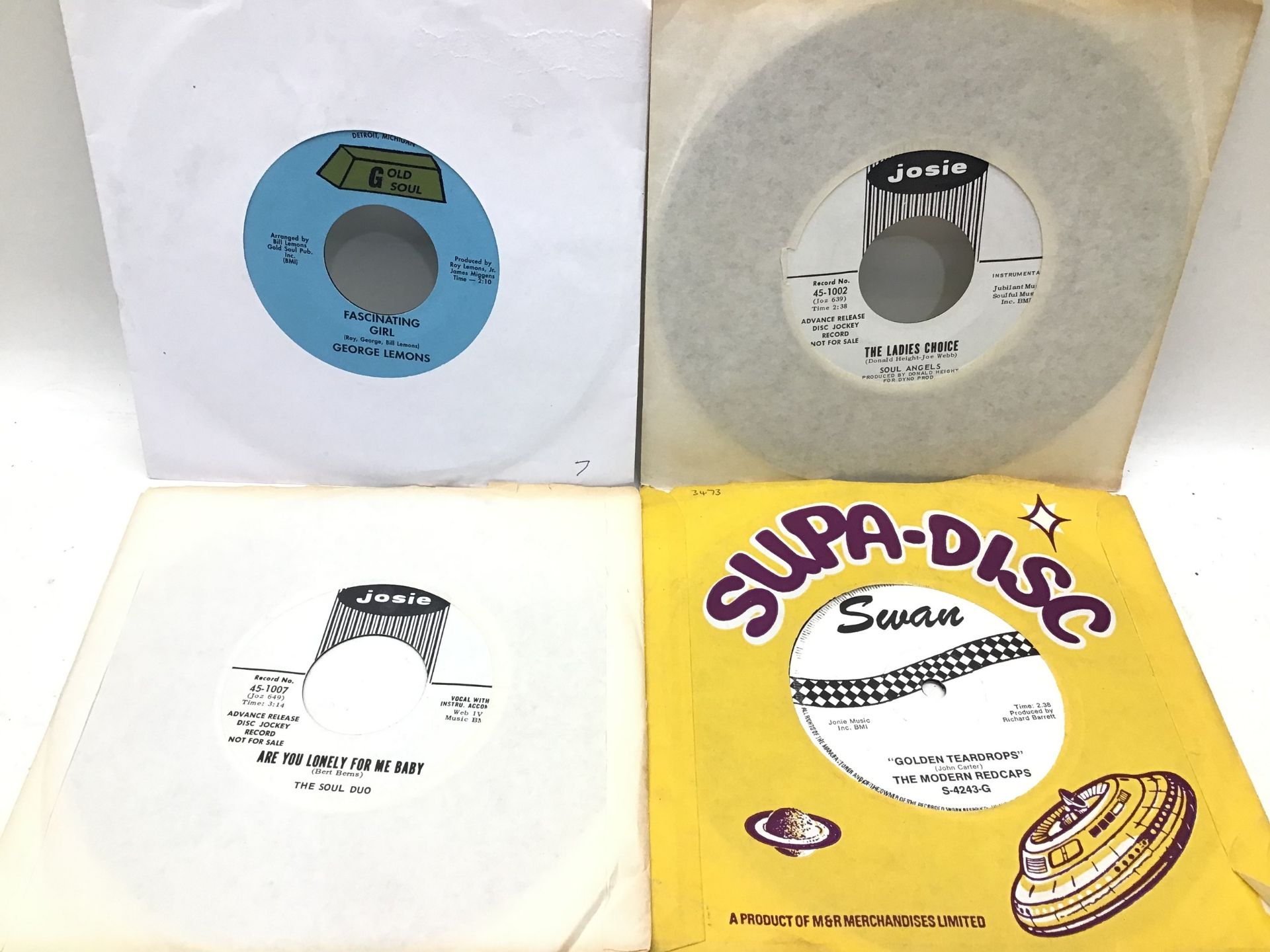 AMERICAN SOUL 7” DEMO RECORDS. 4 nice singles here from - The Soul Duo - George Lemons - The - Image 2 of 2