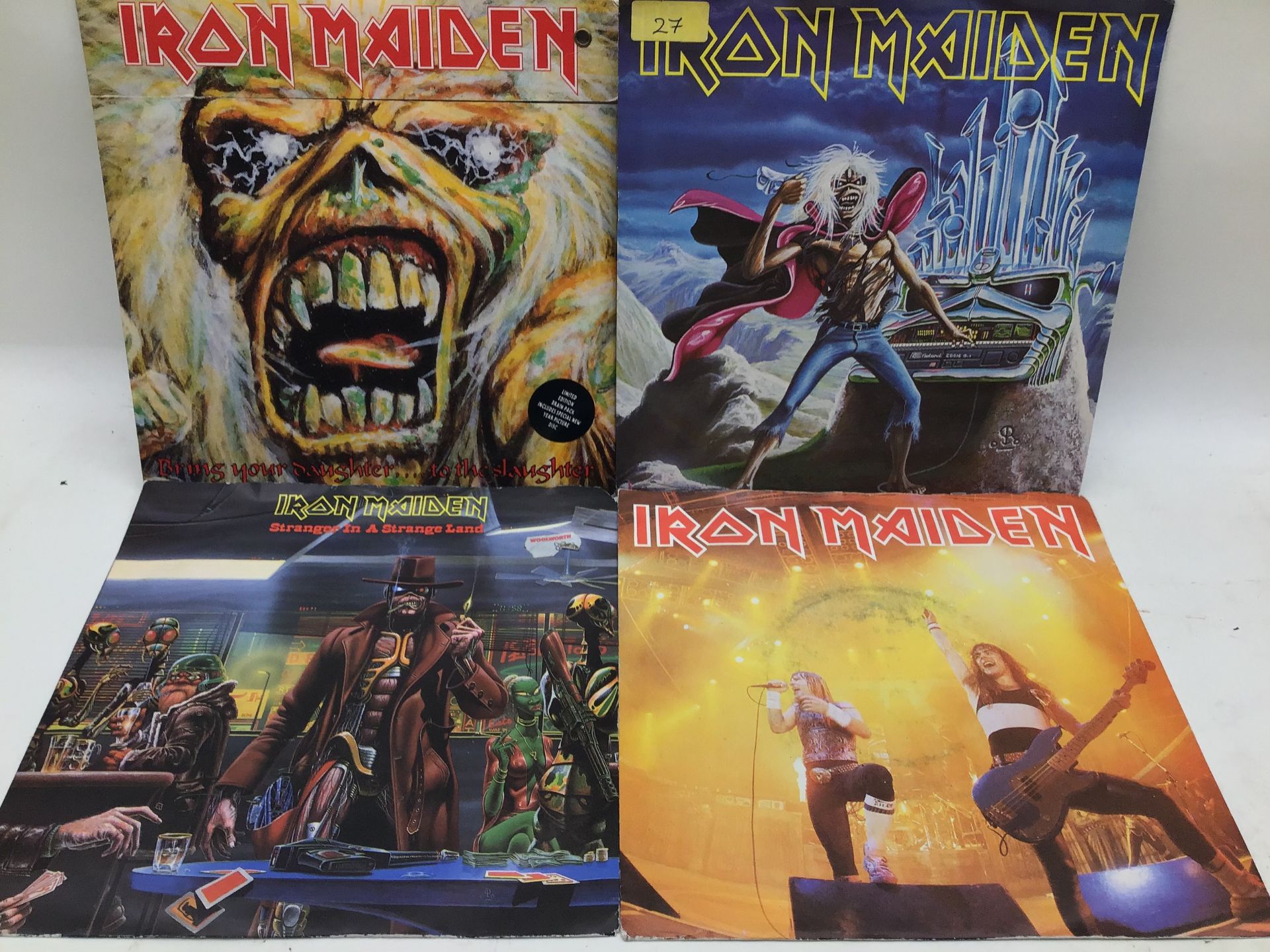 IRON MAIDEN ORIGINAL SINGLES X 4. Great selection here kicking of with a hinged top opener ‘Bring