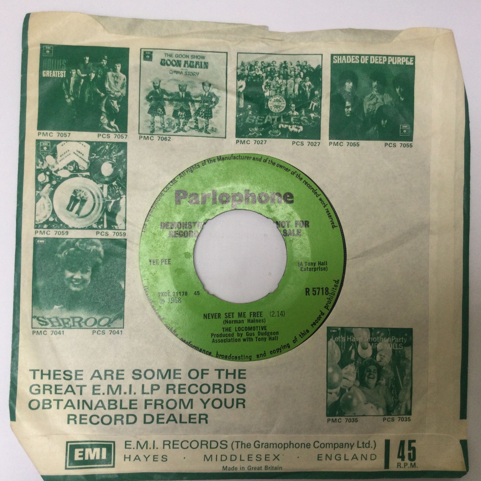 RARE UK SKA 45 PROMO BY LOCOMOTIVE ‘RUDI'S IN LOVE’. This great 45 was released in 1968 on the - Image 2 of 2