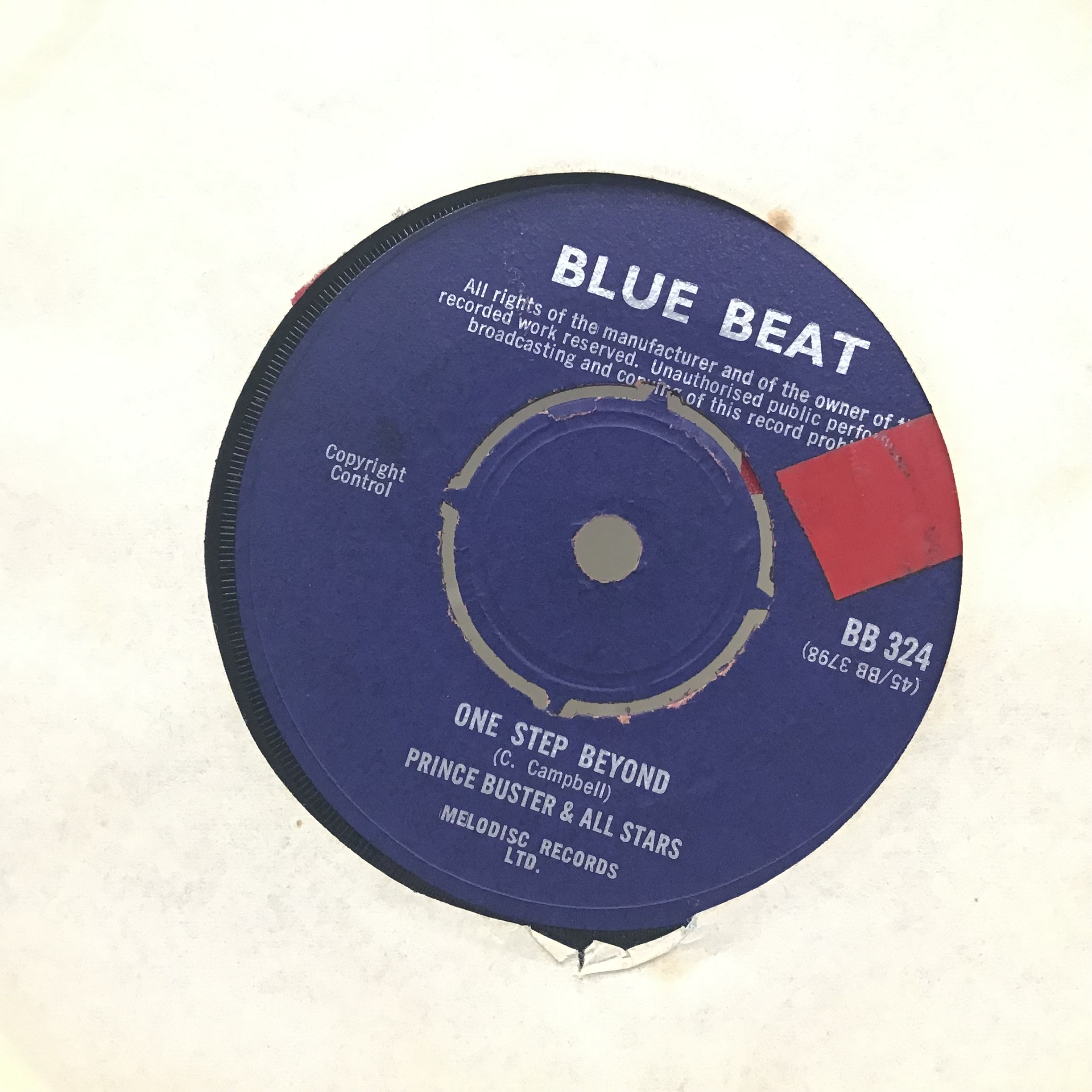 PRINCE BUSTER 7" 'AL CAPONE b/w ONE STEP BEYOND'. Nice Ska/Reggae 45 from 1965 on Blue Beat BB 324 - Image 2 of 2