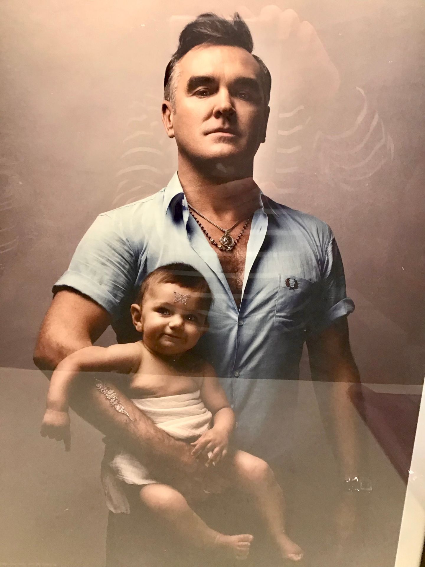 MORRISSEY WITH BABY POSTER. From the album cover ‘Years Of Refusal’ this framed poster measures 57 x - Image 2 of 2