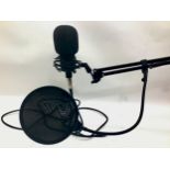 STUDIO MICROPHONE. Here we have a professional studio microphone complete with stand and wind