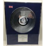 SOPHIE ELLIS BEXTOR SILVER PRESENTATION DISC. Presented to Simon Gavin to recognise sales of more