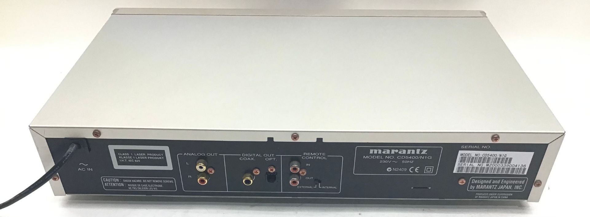 MARANTZ CD PLAYER. This is a great working disc player model number CD5400/N1G. Found here in - Image 2 of 2
