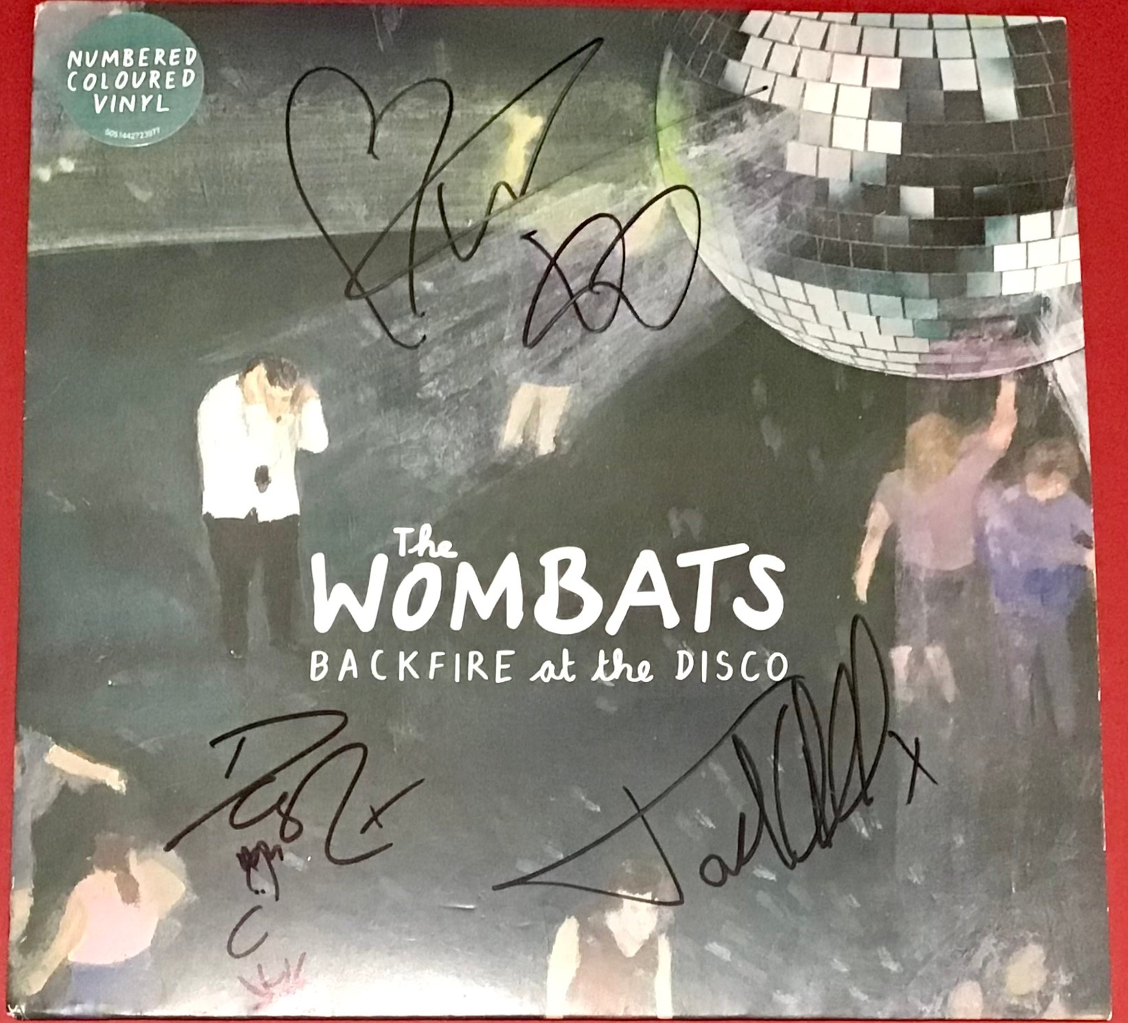 THE WOMBATS SIGNED SINGLE. This single is entitled - Backfire At The Disco - found here on a pale