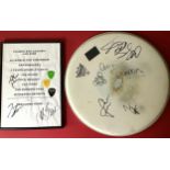 GREAT LOT OF COHEED & BAMBRIA EPHEMERA. We have here a gig used drumskin and set list from