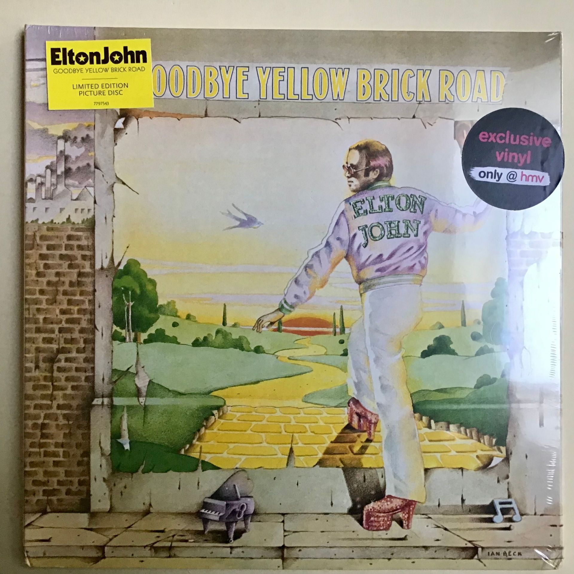 ELTON JOHN 'GOODBYE YELLOW BRICK ROAD' LIMITED 2 LP PICTURE DISC RECORD. Limited edition double lp