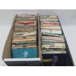 2 BOXES OF VARIOUS SINGLE RECORDS. Mostly from the 60's and 70's and found here in various
