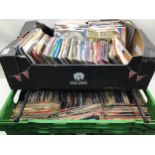 TRAYS OF VARIOUS 7" VINYL RECORDS. Here we have a couple of large trays of 45rpm singles from the