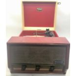 DANSETTE RECORD PLAYER. This is the Conquest model fitted with an auto changer record deck. Finished