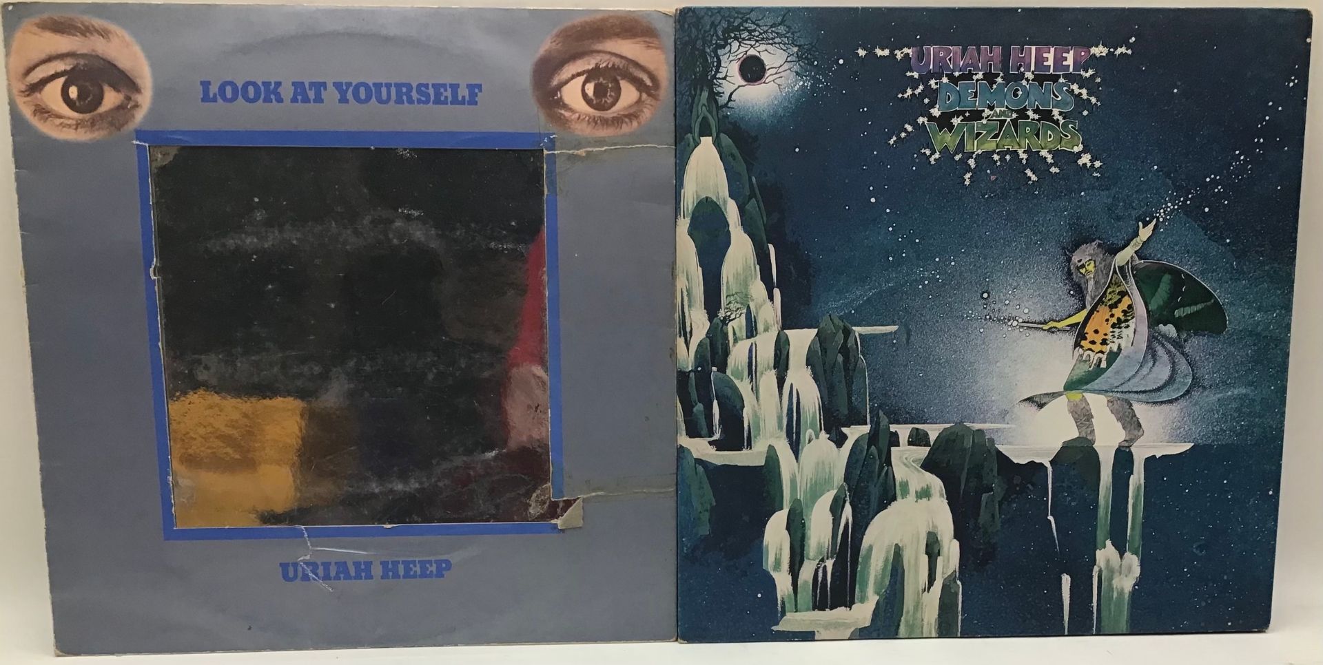 URIAH HEEP X 2 VINYL RECORDS. Nice couple of albums here with 'Look At Yourself' on Bronze ILPS 9169