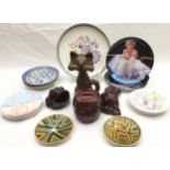 Collection of ceramics to include Poole Pottery, Marilyn Monroe collectors plates and Dartmouth