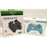 2.4G wireless game controller and X-Box One chargeplay duo charging station. Both boxed. Untested