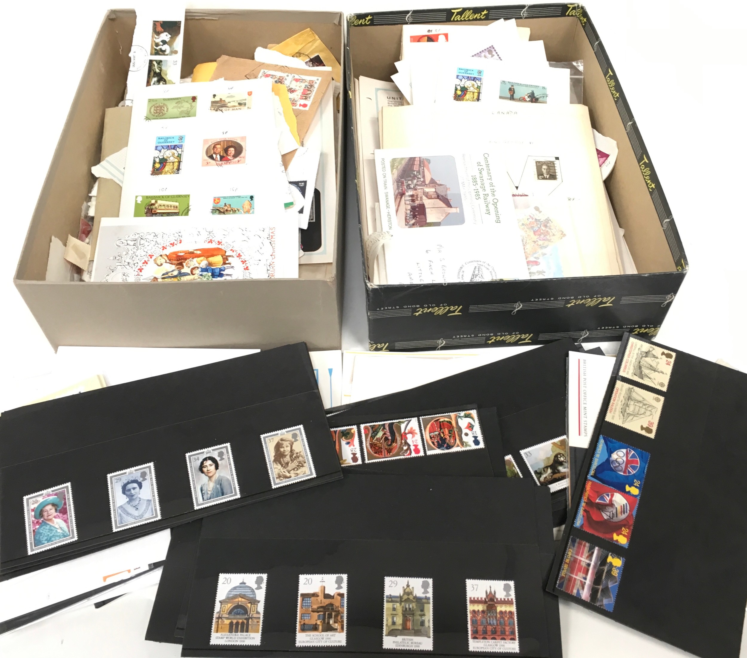 Large collection of GB and World stamps to include Millennium coin cover, unused sheets including