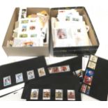 Large collection of GB and World stamps to include Millennium coin cover, unused sheets including