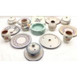 Collection of Poole Pottery traditional pattern items to include a number of early Carter Stabler