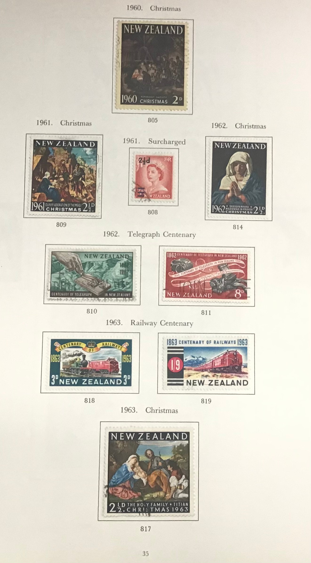 Red album of New Zealand stamps (ref 290). - Image 6 of 8