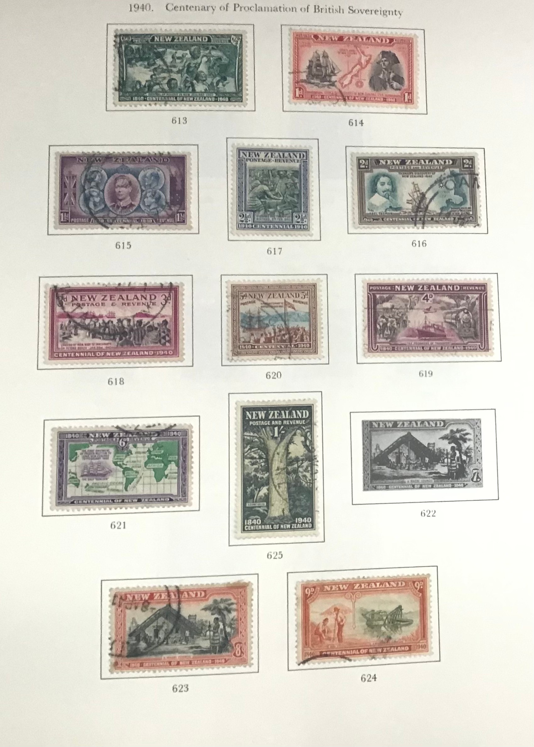 Red album of New Zealand stamps (ref 290).