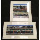 Louise Braithwaite: Two framed and glazed limited edition prints entitled "The Boat Race" 70/195 and