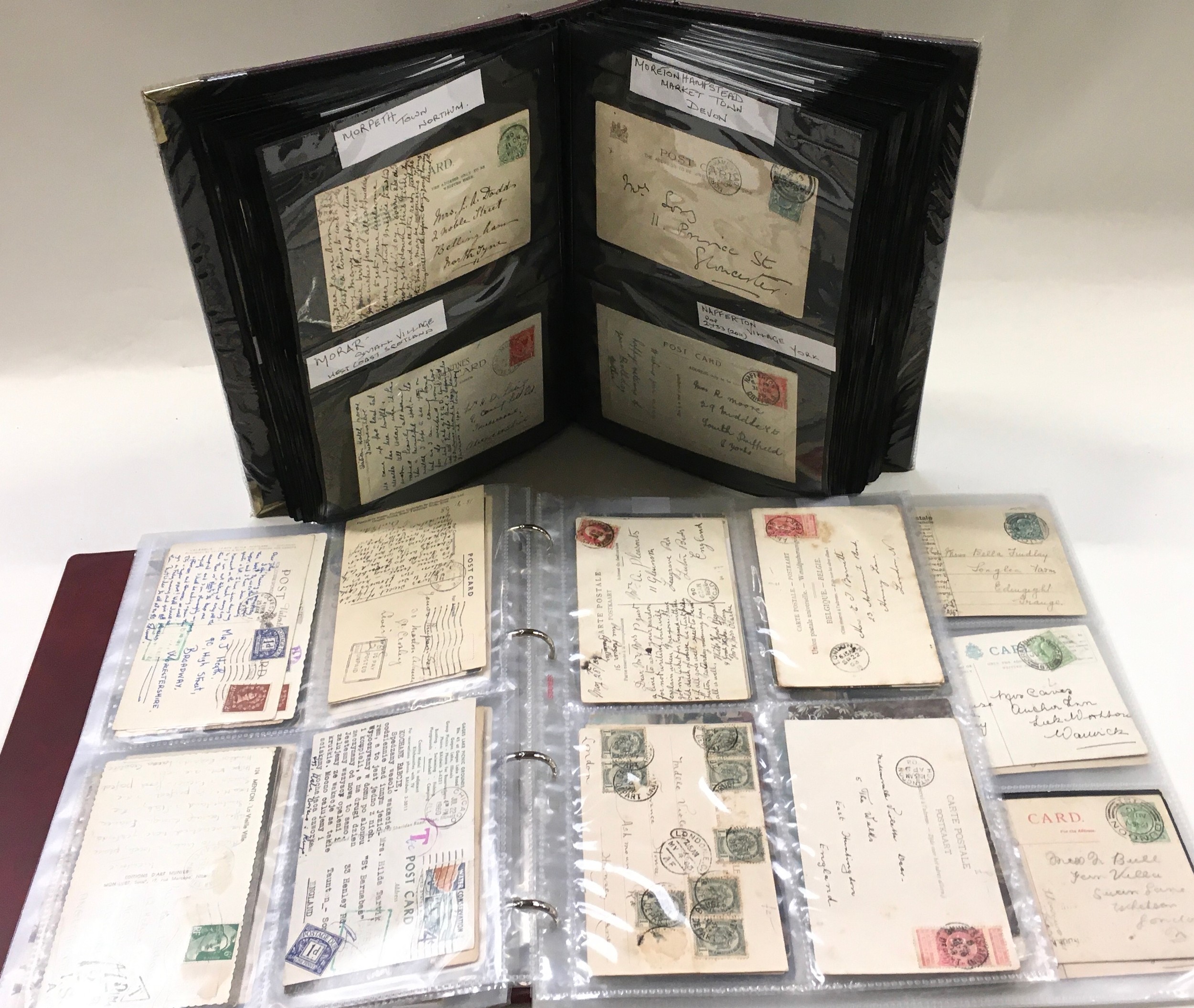 Super collection of stamp related hard to find Postmarks, mostly Edwardian and includes small