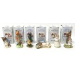 Royal Albert Beatrix Potter boxed figurines to include: Gentlemen Mouse Made a Bow, Mr Tod, Little