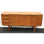 "Mackintosh and co" Teak sideboard 3 draws and 2 cupboards 1960s 155x75x45cm