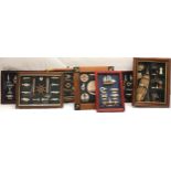 Collection of framed nautical dioramas and knot boards. Ideal home bar or man-cave. 7 in all,