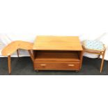 G plan entertainment unit ,retro stool and a kidney table (3)