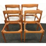 Four mid century Scandinavian dining chairs made by Vamo Sonderborg ( pads available upon request).