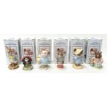 Royal Albert Beatrix Potter boxed figurines to include: Mrs Tittlemouse, Tom Kitten and Butterfly,