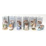 Royal Albert Beatrix Potter boxed figurines to include: Miss Dormouse, Benjamin Ate a Lettuce