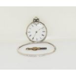 Silver pocket watch and silver bangle