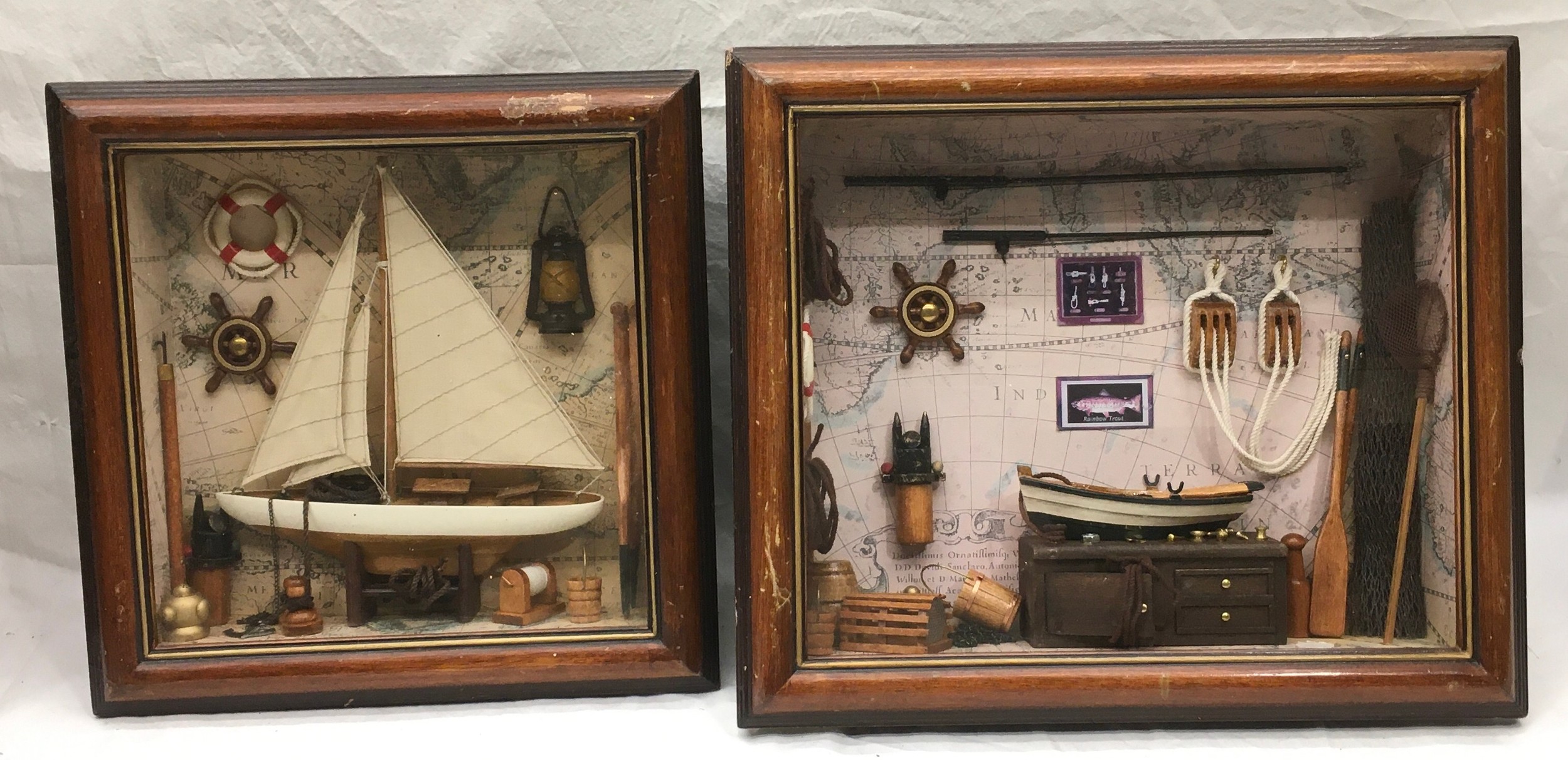 Collection of dioramas and knot boards. Ideal home bar or man-cave. 6 in all, the largest being - Image 2 of 4