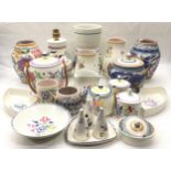 A collection of Poole Pottery in the traditional pattern. 21 pieces in lot