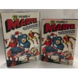 75 Years of Marvel from the Golden Age to the Silver Screen by Roy Thomas hardcover book in box.