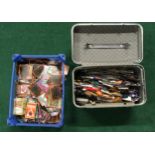 Collection of Pokémon and Yu-Gi-Uh! Trading cards together with a case of various Top Trump and