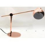 A copper cultured angle poise lamp (as new)