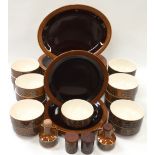 Extensive dinner service in the Hornsea Bronte pattern to include a large number of oval steak