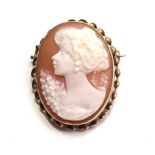 9ct gold Cameo brooch