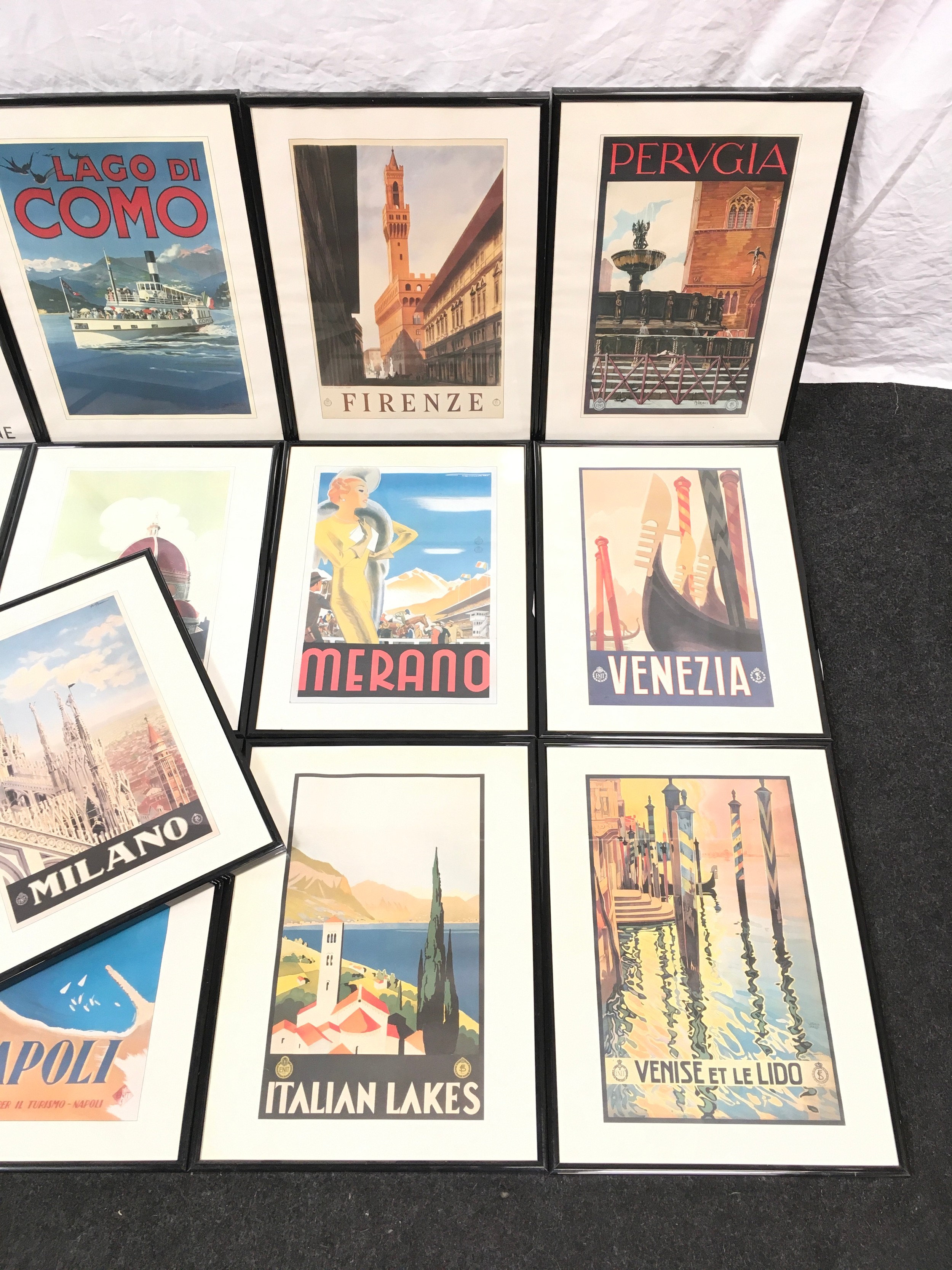 16 framed reproduction Italian tourist advertising posters (40cm x 30cm) - Image 3 of 4