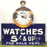 Ingersol Watches enamel sign. 75x75cm