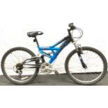 An Extreme Dakota blue and black child's bicycle, 18 speed, frame size 14"/36cm