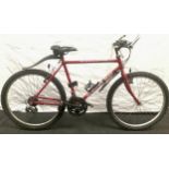 A Raleigh Cyclone red bicycle, 18 gears, frame size 20"/51cm