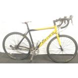 A Carrera yellow and black racing bike, 16 gears, frame size 20.5"/52cm