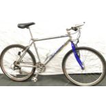 A Marin trials bike silver and purple, 12 gears, frame size 19"/49cm