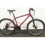 A fire mountain red bike, 24 gears, frame size 18"/46cm