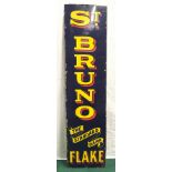 St Bruno Flake enamel sign. 123x30cm