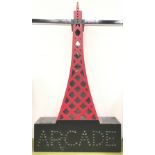 Wooden model of Blackpool Tower with flashings Arcade lights. Good working condition. 120x70x20cm